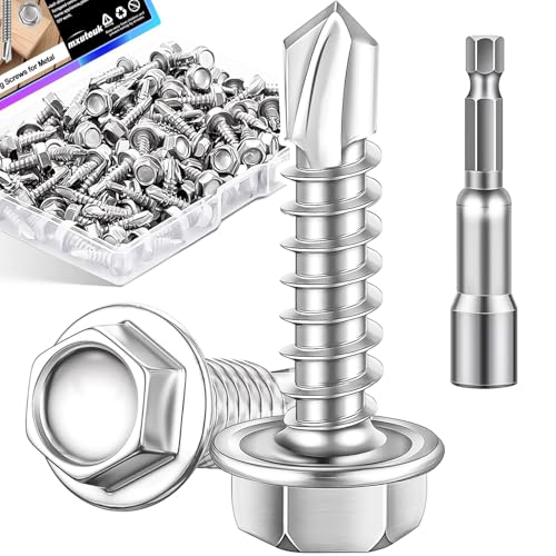 mxuteuk #8×3/4' Self Tapping Screws,410 Stainless...