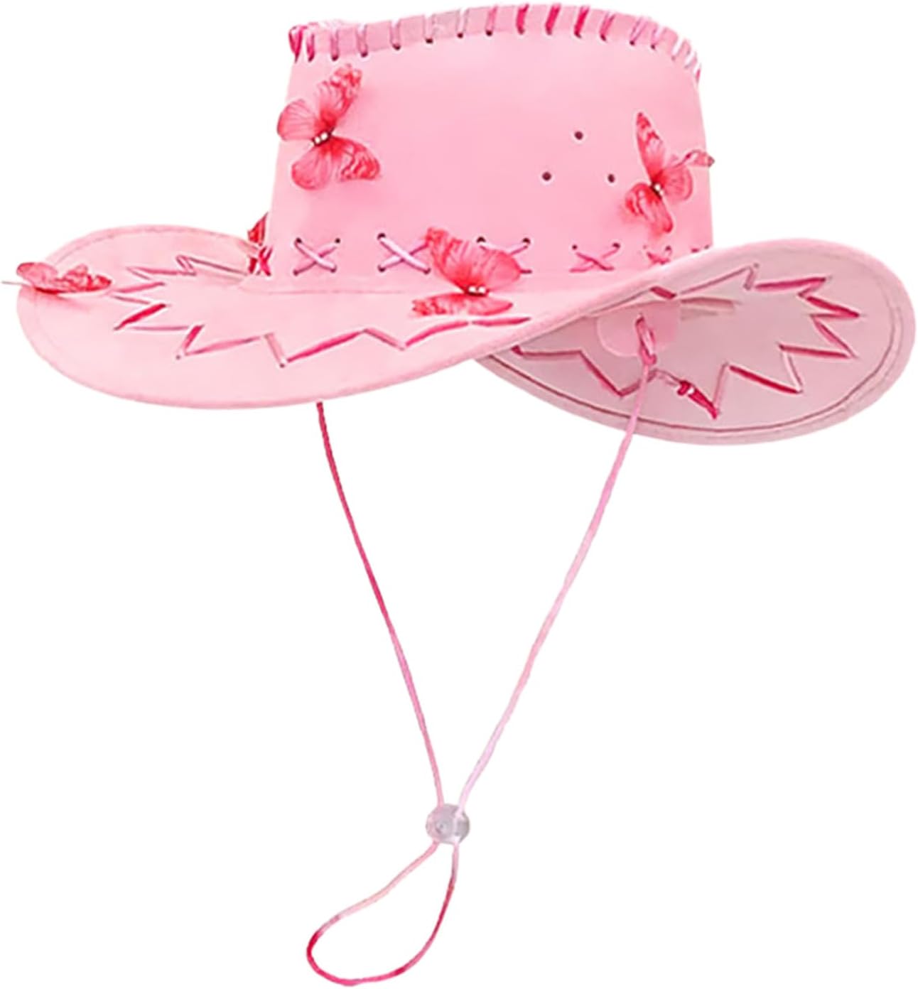 Butterfly Cowboy Hat for Women Music Festival Panamas Large Brims Bridal Shower Cowgirl for Girl Cowboy Hat for Adult Party
