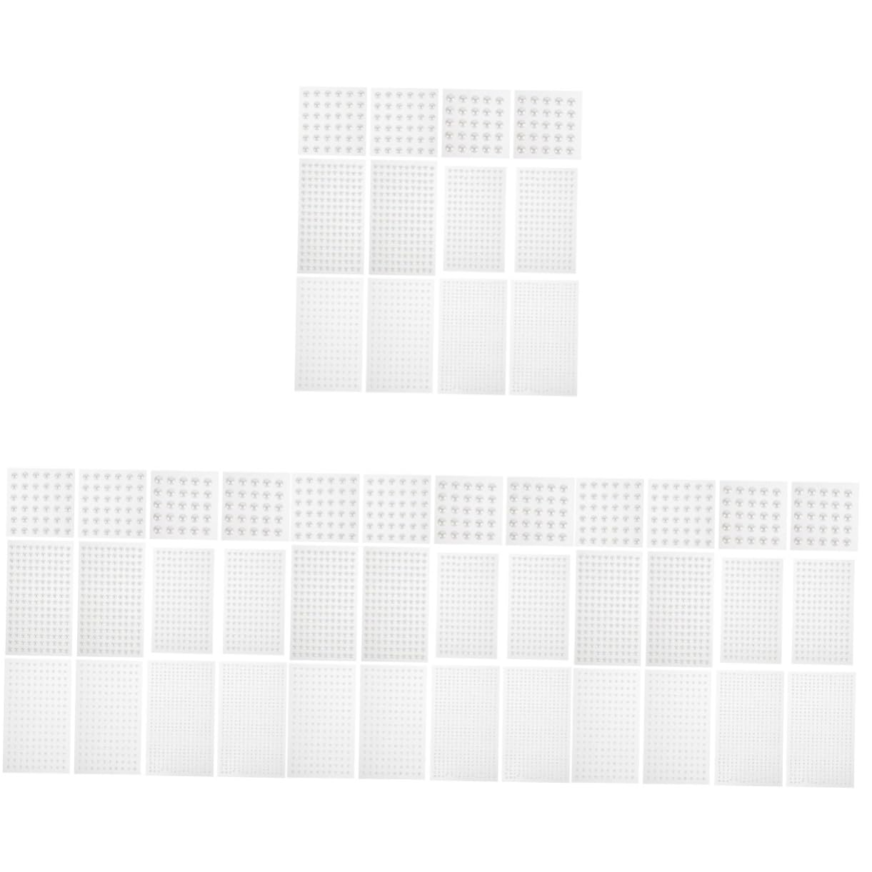 Gadpiparty 4 Set Adesivi Autoadesivi Piatte Da Perline Decorative Per Trucco E Crafting Per Festival E Decorazioni Fai Da Te 12 Fogli*4