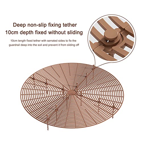Brown Plant Pot Grid,Tianher 2 Pcs Large Cuttable Flower Pot Soil Cover Protectors with Deep Stakes - Image 2