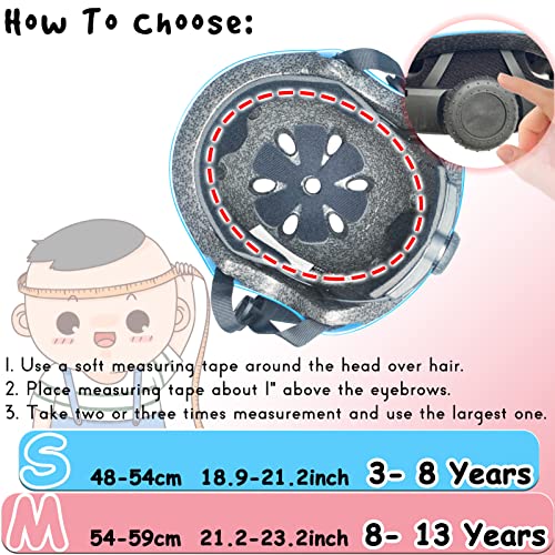 Casco per bambini con ginocchiere, gomitiere e