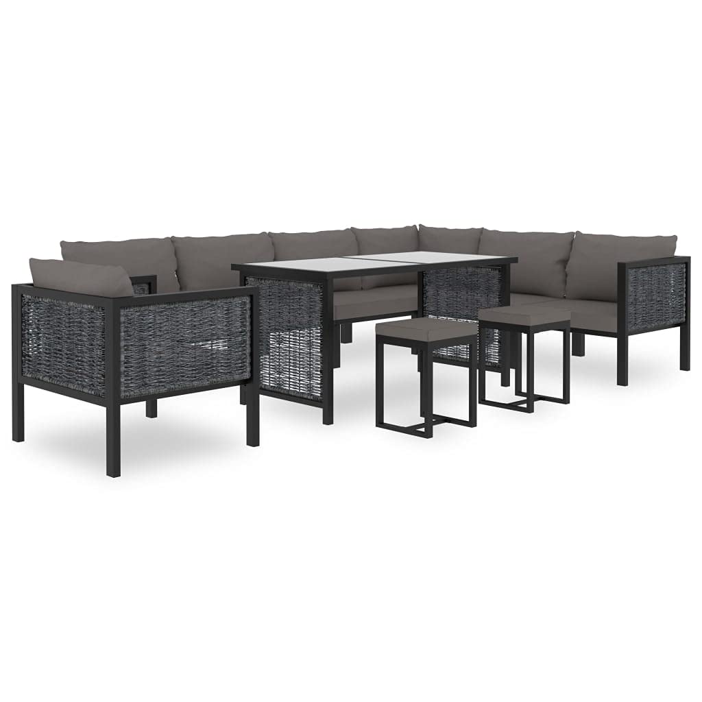 sofás Baratos,sofás de Dos plazas,Sillon Cama 1 Plaza Plegable,Sofá seccional Esquina reposabrazos Derecho ratán PE antracitaAdecuado para salón, Dormitorio