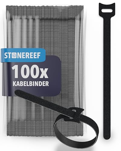 100 Stück Klett-Kabelbinder – 150 x 12 mm – Wiederverwendbare Kabelbinder für Kabelmanagement – Klettband für PC, TV, Haushalt, Büro & Garten – Kabel Organizer – Kabelbinder Klettverschluss