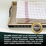 ZOLLNER Zestaw 10 ściereczek kuchennych z bawełny, wymiary 50 x 70 cm – bardzo chłonne – można prać w temperaturze do 95°C – w czerwono-białą kratkę – certyfikat Oeko-Tex®