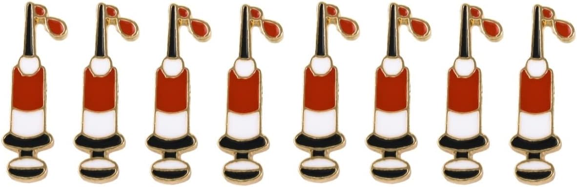 ABOOFAN 8 Pcs 1 Set Alloy Breast-pins for Clothing Jewelry Badges Doctor Brooches Fashionable Dress up Props