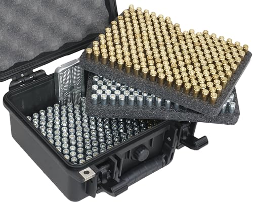 Case Club 684 Round 9mm Waterproof Long Term Ammo Storage Case - Includes Silica Gel Dessicant to help Absorb Moisture (Padlockable)