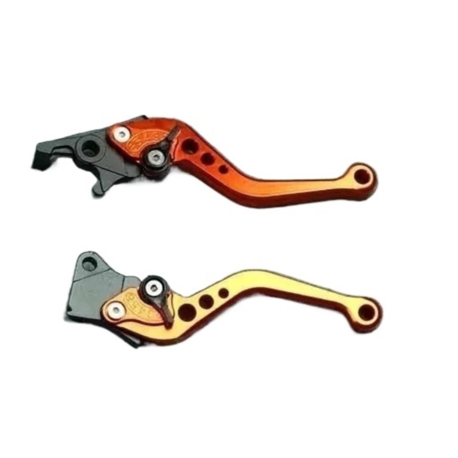 JWQEBNS Motorcycle Brake Clutch Levers Universal Motorbike Modification 1 Pair Alloy Motorcycle Brake Handle CNC Clutch Drum Lever(Orange)