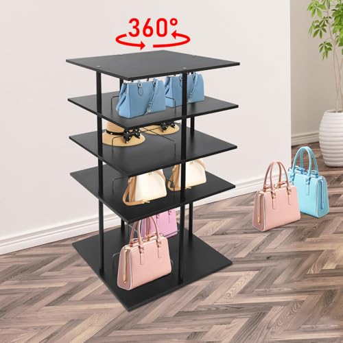 Étagère à chaussures rotative noire | Plus de désordre dans votre dressing !