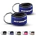 Fitgriff® Tobillera para Polea (Acolchado)- 2 Piezas Correas Tobillos Gym Cable Maquinas, Gimnasio, Fitness - Mujeres y Hombres (Navy Blue)
