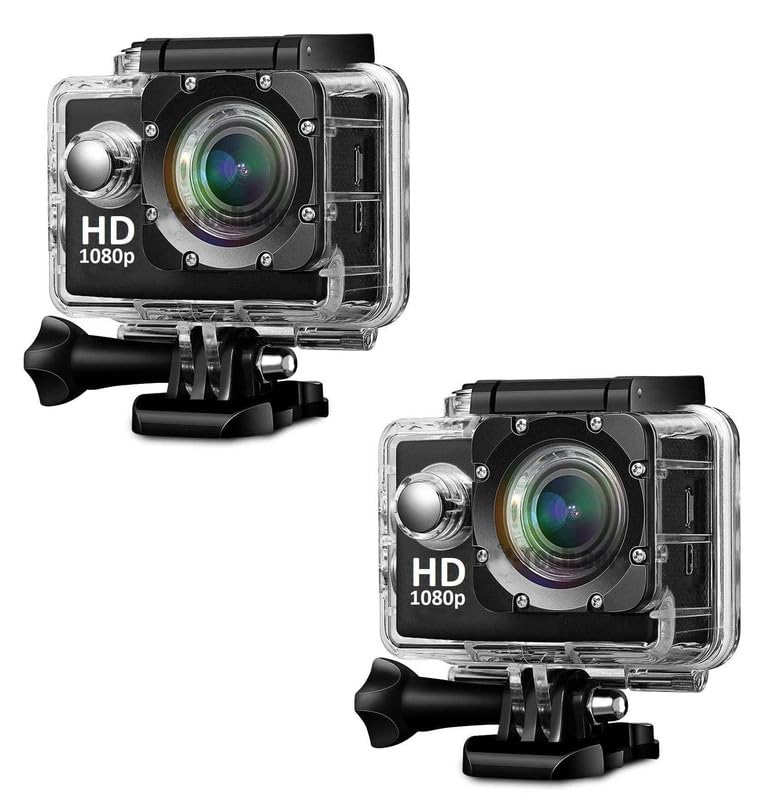 Lipzie Buy ONE GET ONE Action Camera 1080P 12MP Sports Camera Action Cam Underwater 30M/98Ft Waterproof Camera Ideal for Outdoor Adventures-image-32