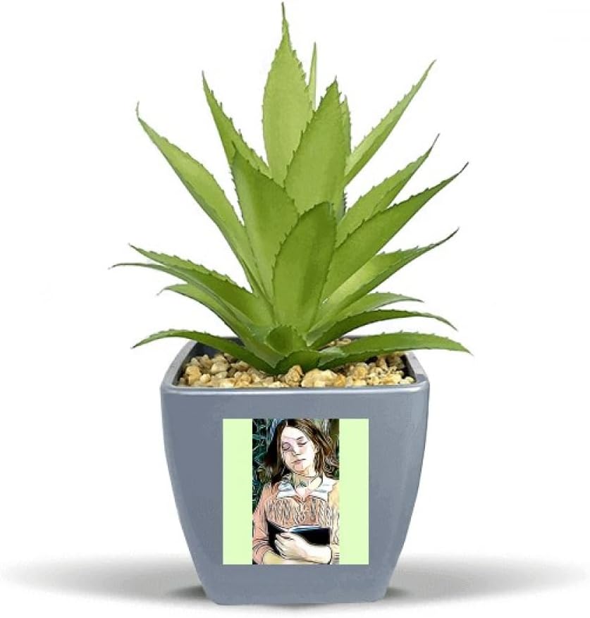 no/noNap Girl Quiet Splendid Trendy Comely Fake Pineapple Flower Pot Vase Mini Decor