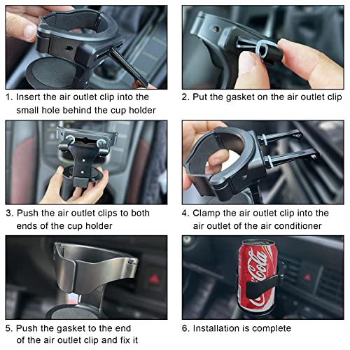 Car Air Vent Cup Holder, Universal Adjustable Car Air Vent Cup Holder, Mount With Car Air Vent Clips, Water Coffee Juice Tea Bottle Stand #TOP4