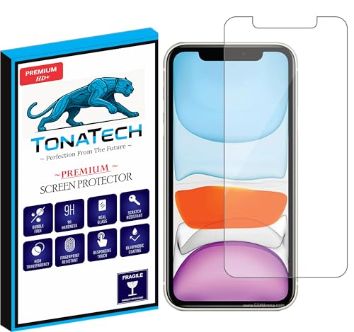 Image of Tempered Glass Screen Protector Compatible for iPhone 11 / iphone XR with Edge to Edge Coverage and Easy Installation kit (6.1 Inches)