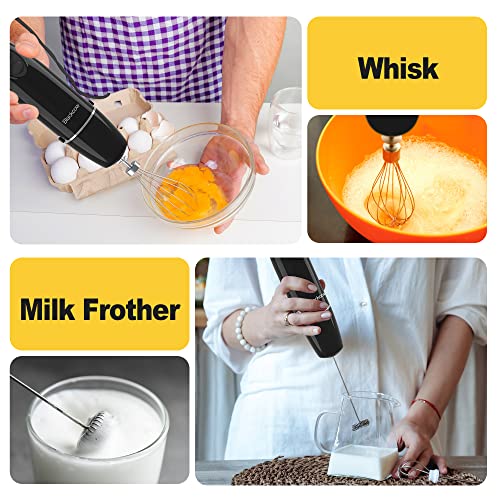 Blackcow Immersion Hand Blender,500W 5-in-1 Hand Blender Electric 12-Speed with Turbo Mode,Handheld Blender Stick with 304 Stainless Steel Blades for Soup, Smoothie, Puree, Baby Food - Image 8