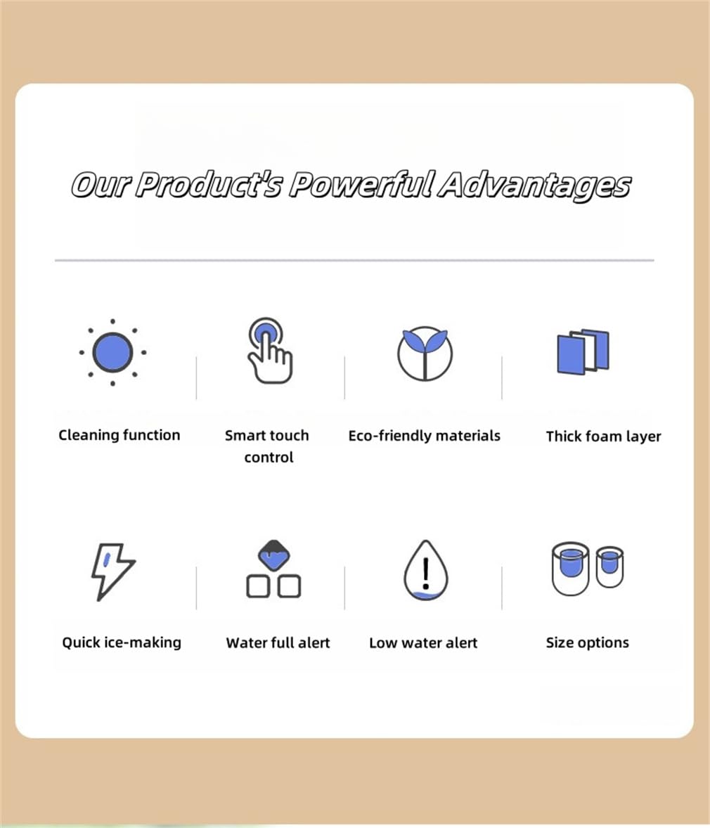 WFGLH Smart Small Home Ice Maker, Portable Mini Ice Maker, Intelligent Low Water and Full Water Alerts, Size Can Be Selected, for Home/Kitchen/Party(White) on Fridge.com