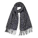 schal leo print schwarz TRENDIGES LEO-MUSTER – Modischer Animal-Print in stilvollen Farbtönen – perfekt, um Outfits einen eleganten, trendbewussten Look zu verleihen.