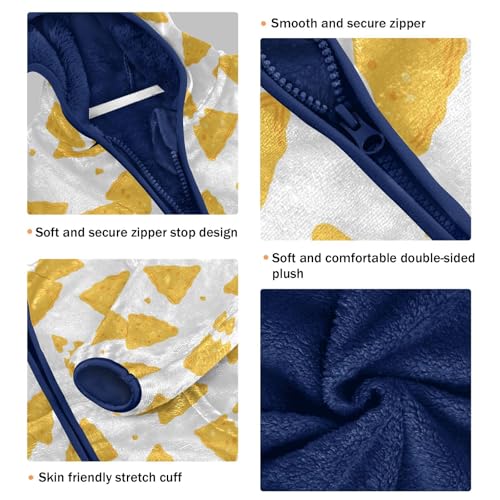 Nachos Snack in Cartoon Girls Fleece Jacket Girls Fall Jacket Girls Zip Up Hoodie Girls Sherpa Jacket 2-10T3