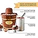 Nostalgia Electric Ice Cream Maker - Old Fashioned Soft Serve Ice Cream Machine Makes Frozen Yogurt or Gelato in Minutes - Fun Kitchen Appliance - Vintage Wooden Style - Dark Wood - 4 Quart