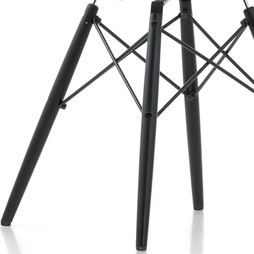 Miniatura 4 de 2xhome Juego de 2 sillas modernas de plástico con patas de madera negra, color verde