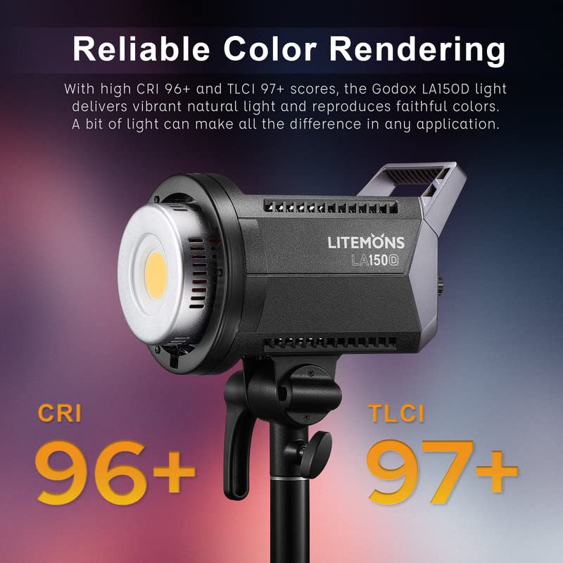 Amazon | Godox Litemons LA150D 190W LEDビデオライト 84800lux@1m 