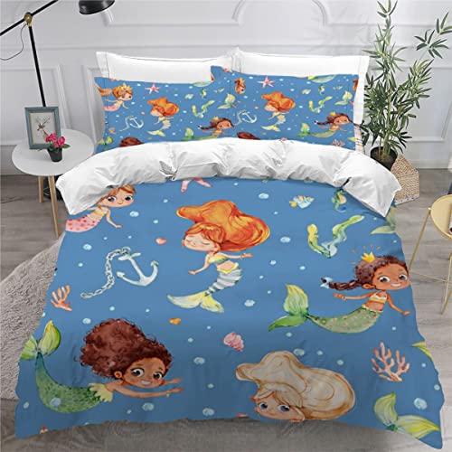 Housse de couette sirène 240x260 zippée finis les draps rêches qui glissent