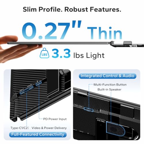 Image of Laptop Screen Extender, Triple Screen Laptop Monitor Extender for 13 inch-17.3 inch Laptop, 14 inch 1080P FHD IPS Portable Monitor with 100% sRGB, Plug & Play Monitor Extension for Business Travel,Coding & Gaming