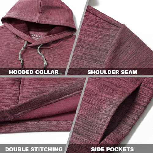 Image of M MAELREG Hoodies for Men Golf Fleece Hooded Sweatshirts Dry Fit Athletic Lightweight Casual Midlayer Mens Hoodies Pullover