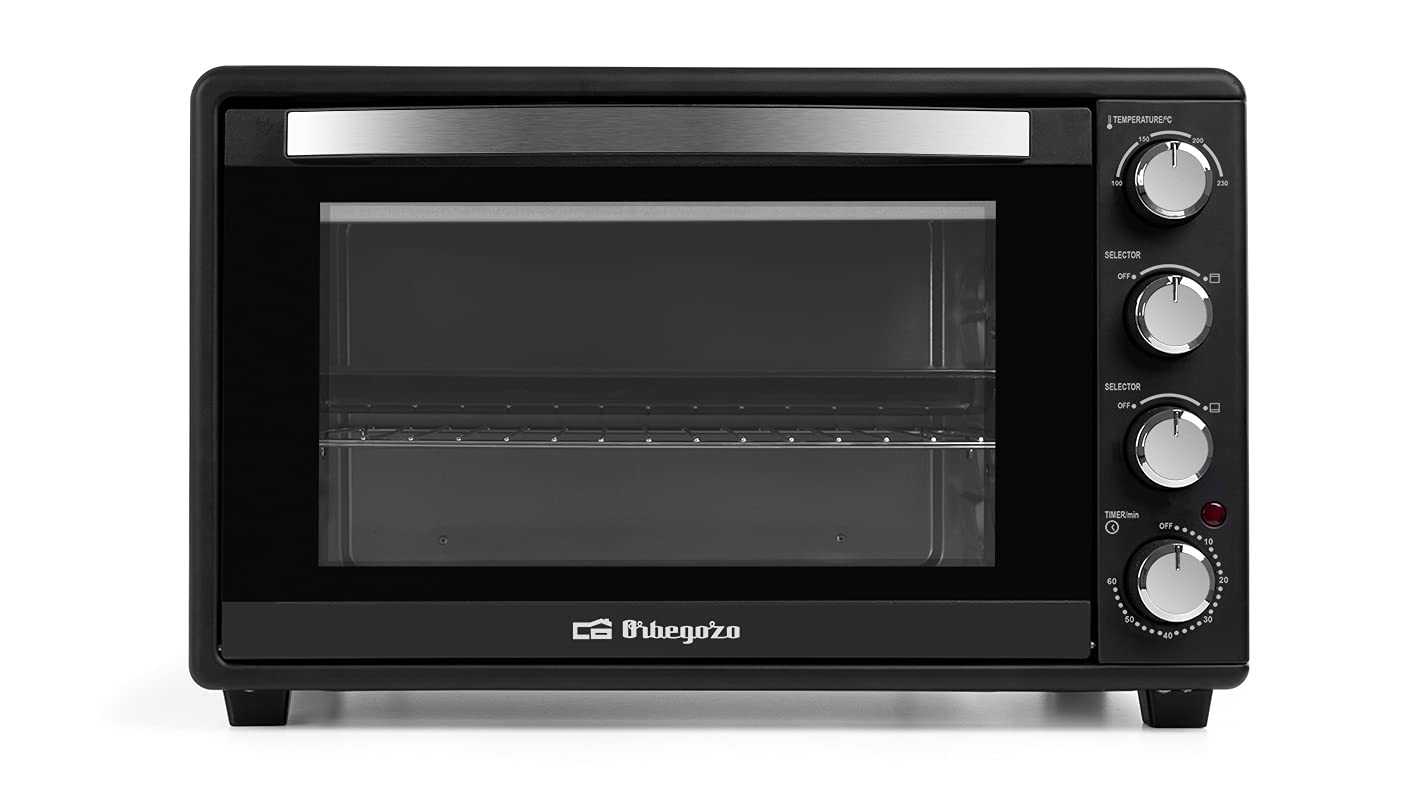 Orbegozo HO 455 - Horno Eléctrico de Sobremesa, Capacidad 45 L, Temporizador, Calor Superior e Inferior, 2000 W