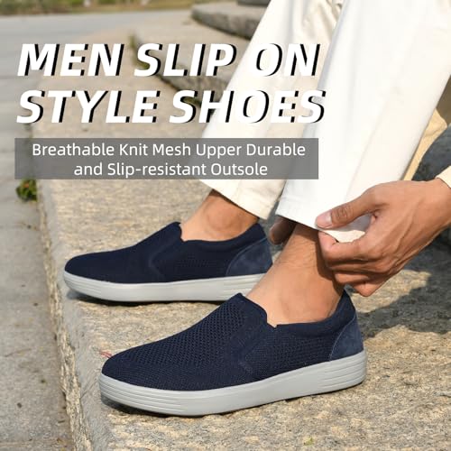 Puxowe Men's Casual Loafers Slip-On Shoes for Walking,Driving-Soft Cushion,Breathable,Comfortable3