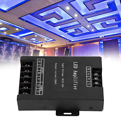 SALUTUY Controlador de LED, amplificador de sinal LED suave DC5-24V durável para iluminação de const