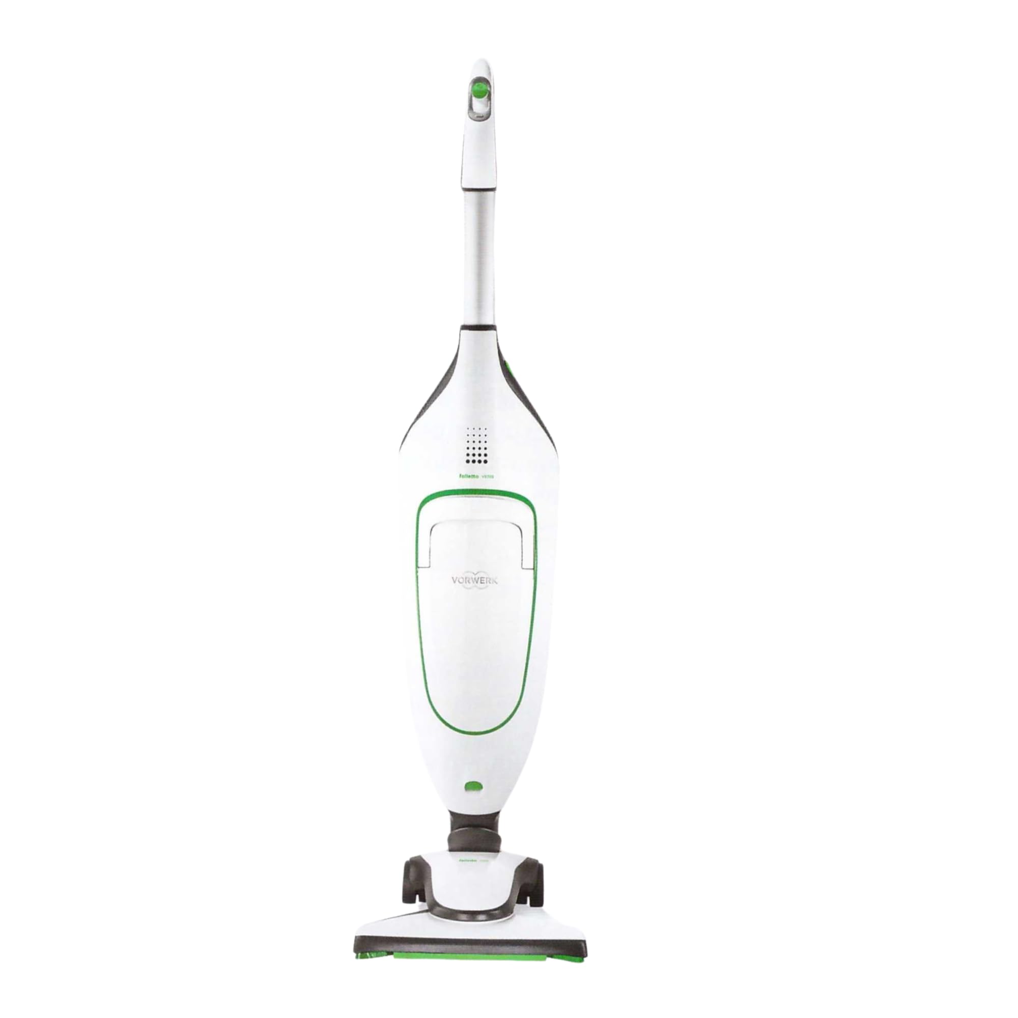 Vorwerk Folletto VK200 Aspirapolvere a Filo con Sacchetto, Potente e Leggero, Adatto a Tutti i Pavimenti, Colore Bianco/Verde (ricondizionato)