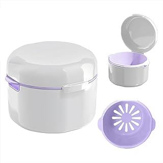 YelaJoy Denture Case - All-in-One Denture Cleaning Kit with Bath