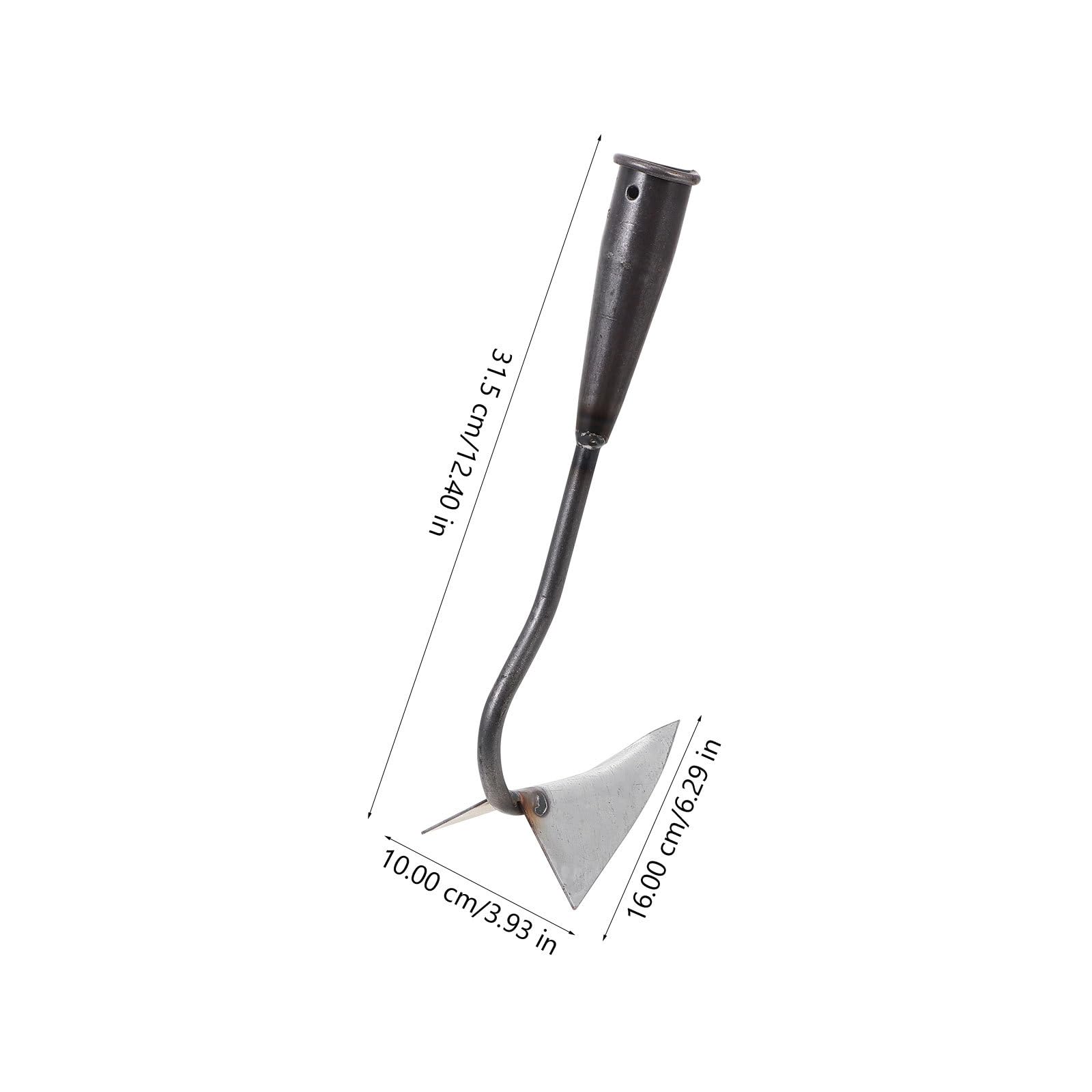DOITOOL Zappa triangolare da giardino per concimare diserbo piantagione scavare terreno livellamento zappa paesaggistica in acciaio inossidabile