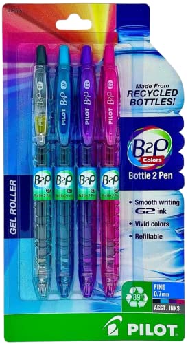 Bolígrafo retráctil PILOT B2P Colors gel 4-pack miniatura 1