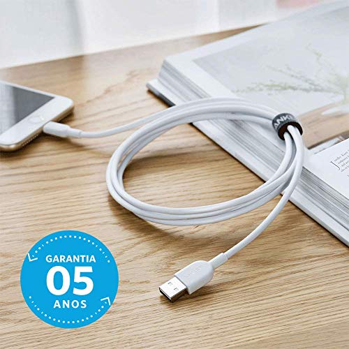 Cabo Lightning Certificado Apple MFi, Anker Powerline II, 1.8 metros, 12x mais resistente, Branco