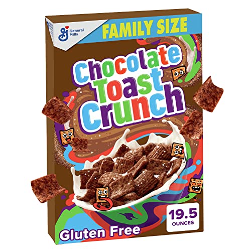 Chocolate Toast Crunch Breakfast Cereal,Â Crispy Chocolate Cinnamon Cereal, 19.5 oz. Family Size Cereal Box