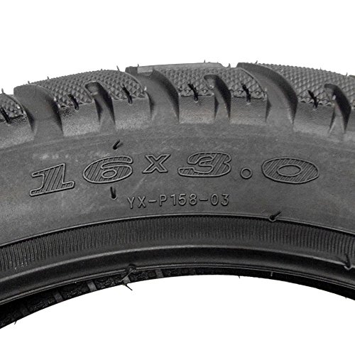 Mmg Combo Set 2 Tires With Inner Tubes Street Tread - Size 16X3.0 Fits On 12 Inches Rim Compatible With Folding Bikes, Scooters, E-Bikes, Mopeds, Kids Bikes Bmx, Kmx Trike And Other Applications #TOP4