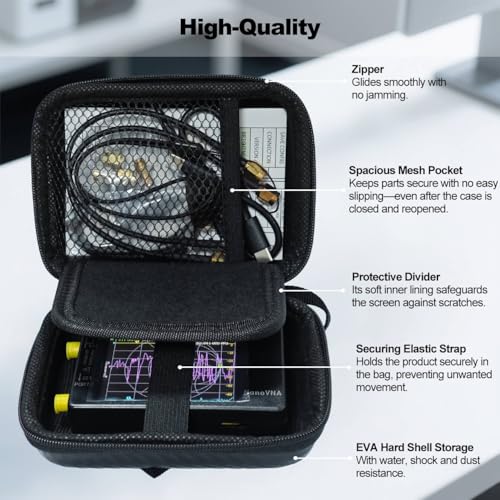 Image of AURSINC Hard EVA Protective Case for 2.8 inch NanoVNA H /TinySA, with Strap
