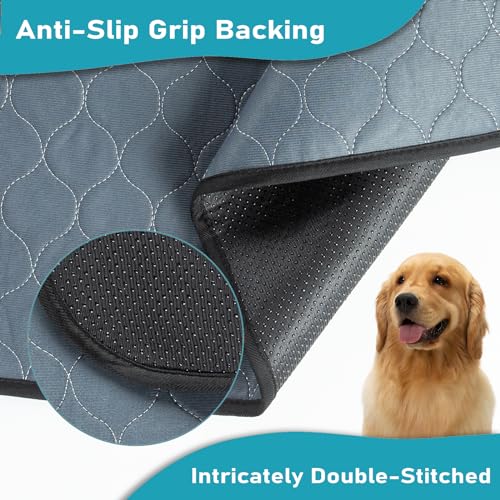 Image of Bunlitent Washable Pee Pads for Dog, 2 Pack, 27.5 Inch Round, Reusable Puppy Pads with Quick Dry, Anti-Slip for Dogs, Cats & Whelping