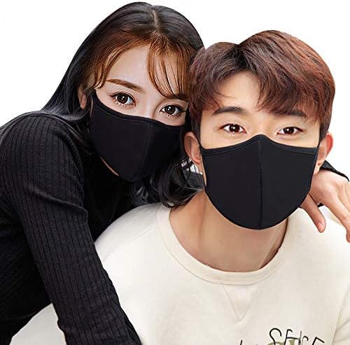 Organic Labs - 5 Pack Face Masks with Breathing – 100% Cotton, Washable, Reusable Cloth Masks – Protection from Dust, Pollen, Pet Dander, Other Airborne Irritants