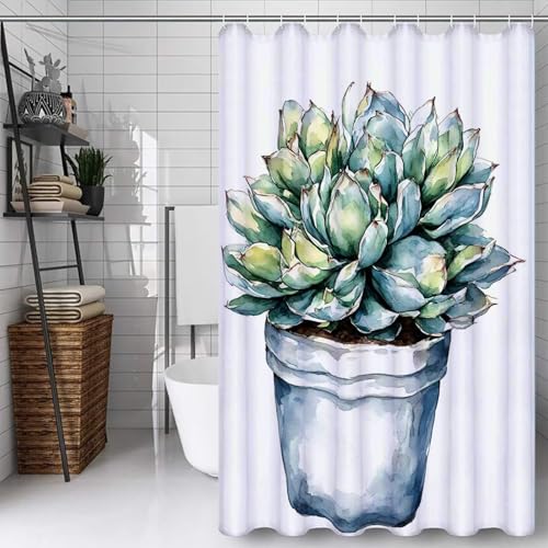 Rideau de douche imperméable et lavable en machine 150x210 avec ourlet lesté anti-collant - 2
