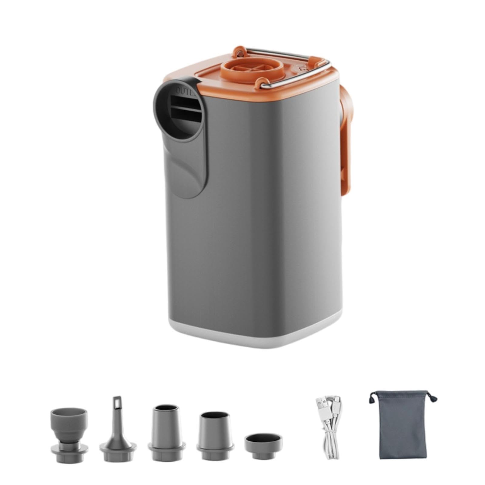 Pompa Ad Elettrica, Mini Gonfiatore, Compatto, Potente, con Luce per Gonfiare E Sgonfiare Piscine E Barche.