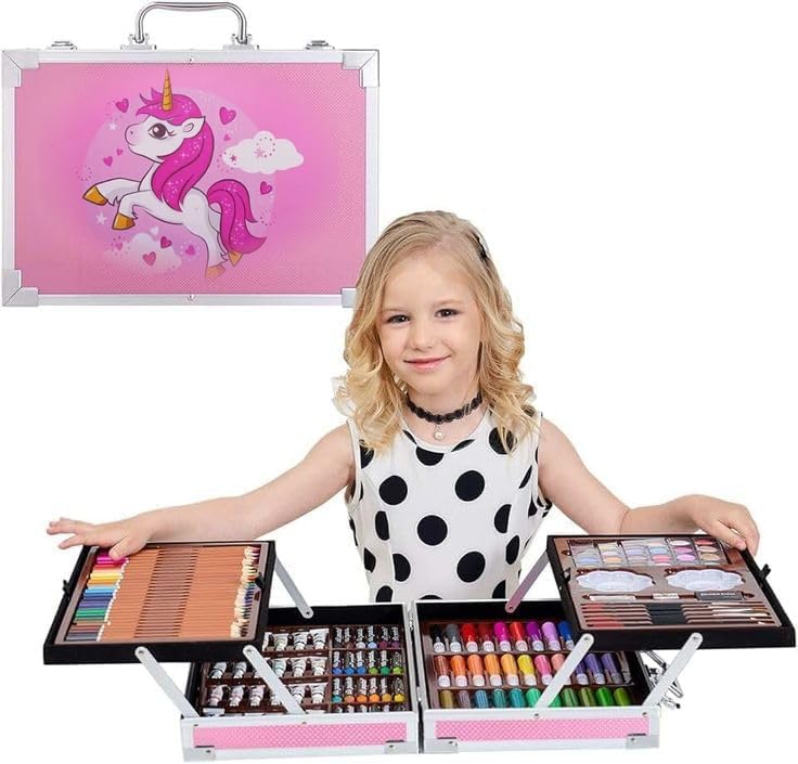 208 pcs Art Set - Stationery Color Pencils - Colored Pencils - Teens and Adults Including Oil Pastels - Great Gift for Kids