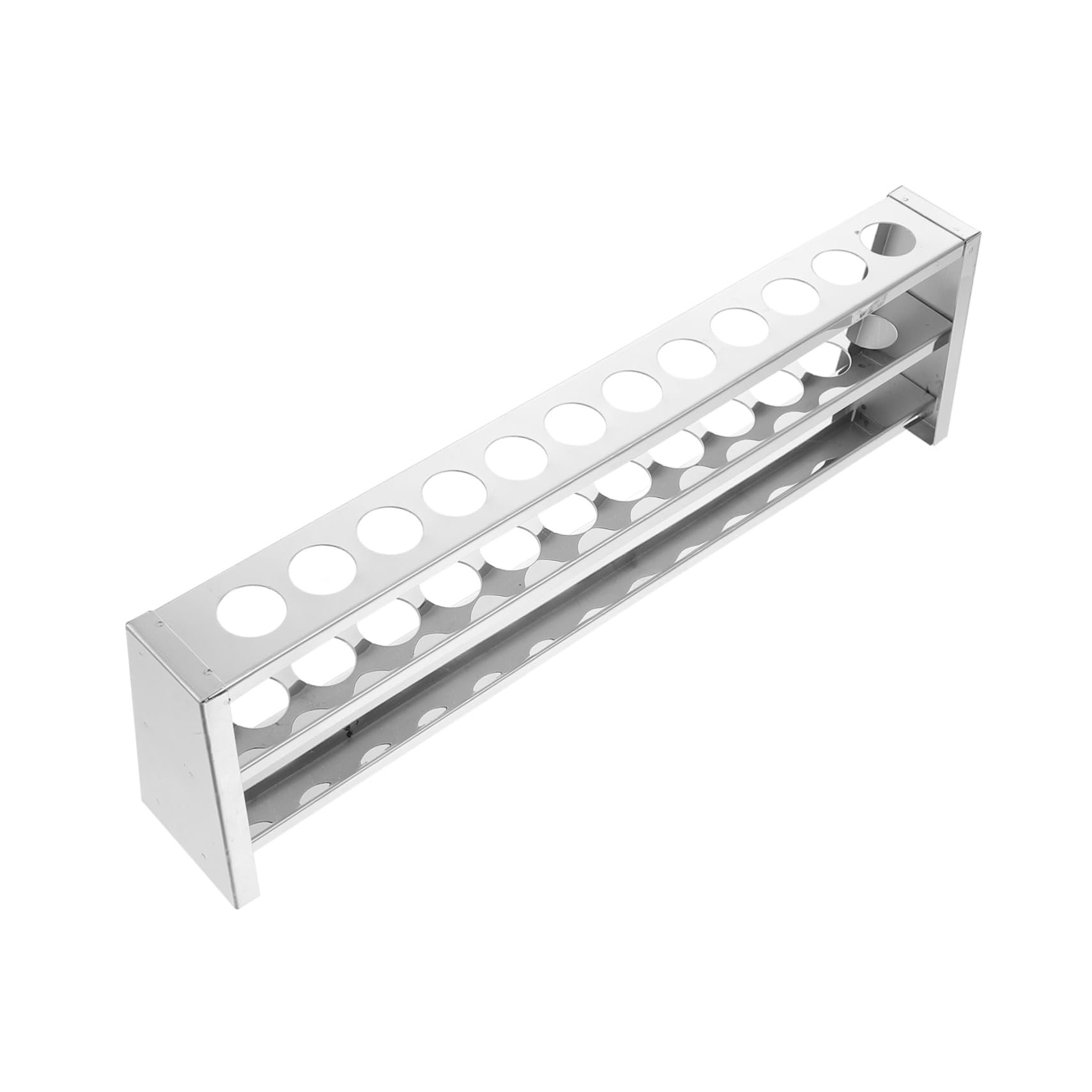Gradilla para Tubos de Ensayo de 12 Orificios, Soporte de Acero Inoxidable, Fuerte y Fácil de Guardar para Laboratorios y Colegios