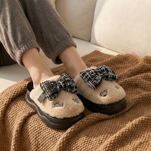 Image of VRITRAZ Women's Comfort Slip On Closed Toe Warm Winter with Cute Design print House Clog Indoor Slipper