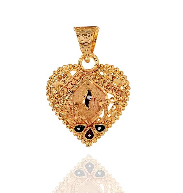 Image of Handicraft Kottage 1gm 22Ct Gold Plated chain with Pendant | latest & Stylish Celebrity Inspired Chain /Necklace /Jewellery Set /Fashion jewellery for Men, Women Boys Girls