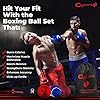 CHAMPS-MMA-Boxing-Reflex-Ball-Improve-Reaction-Speed-and-Hand-Eye-Coordination-Training-Boxing-Equipment-for-Training-at-Home-Boxing-Gear-for-MMA-Equipment-Punching-Ball-Reflex-Bag Boxing Reflex Balls Set of 4 – Boxing Ball MMA Gear of with Varying Weights with Adjustable Headband and 4 Spare Strings to Improve Speed and Hand-Eye Coordination for Men, Kids Boxing Equipment