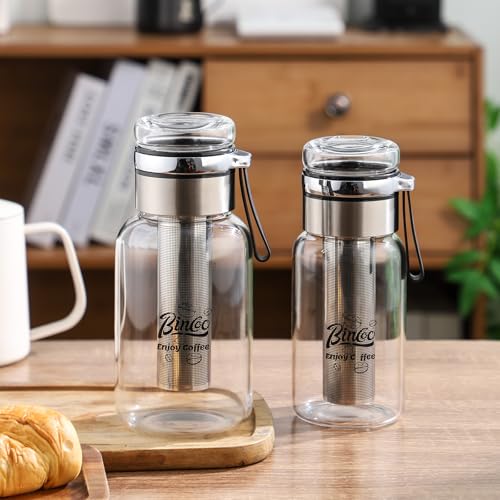 Bincoo Glass Cold Brew Coffee Maker with Extended Fine Mesh Filter, Tea Infuser Bottle Iced Coffee Maker with Thick Borosilicate Glass (750ml/24oz) by Bincoo - Used condition - Image 4