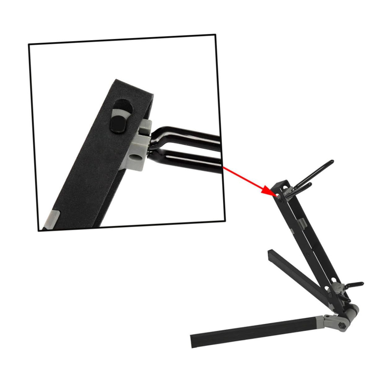 Yardwe Portable Foldable Saxophone Stand Design for Alto Tenor Saxophones Slip Feet Easy to Carry for Musicians the Go