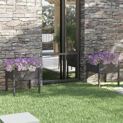 Jardinières Carrées Extérieur Bac à Plantes Pin Massif